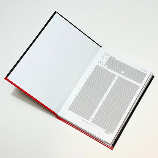 A6 Hard Cover Index Notebook – 192 Pages, A-Z Tabbed