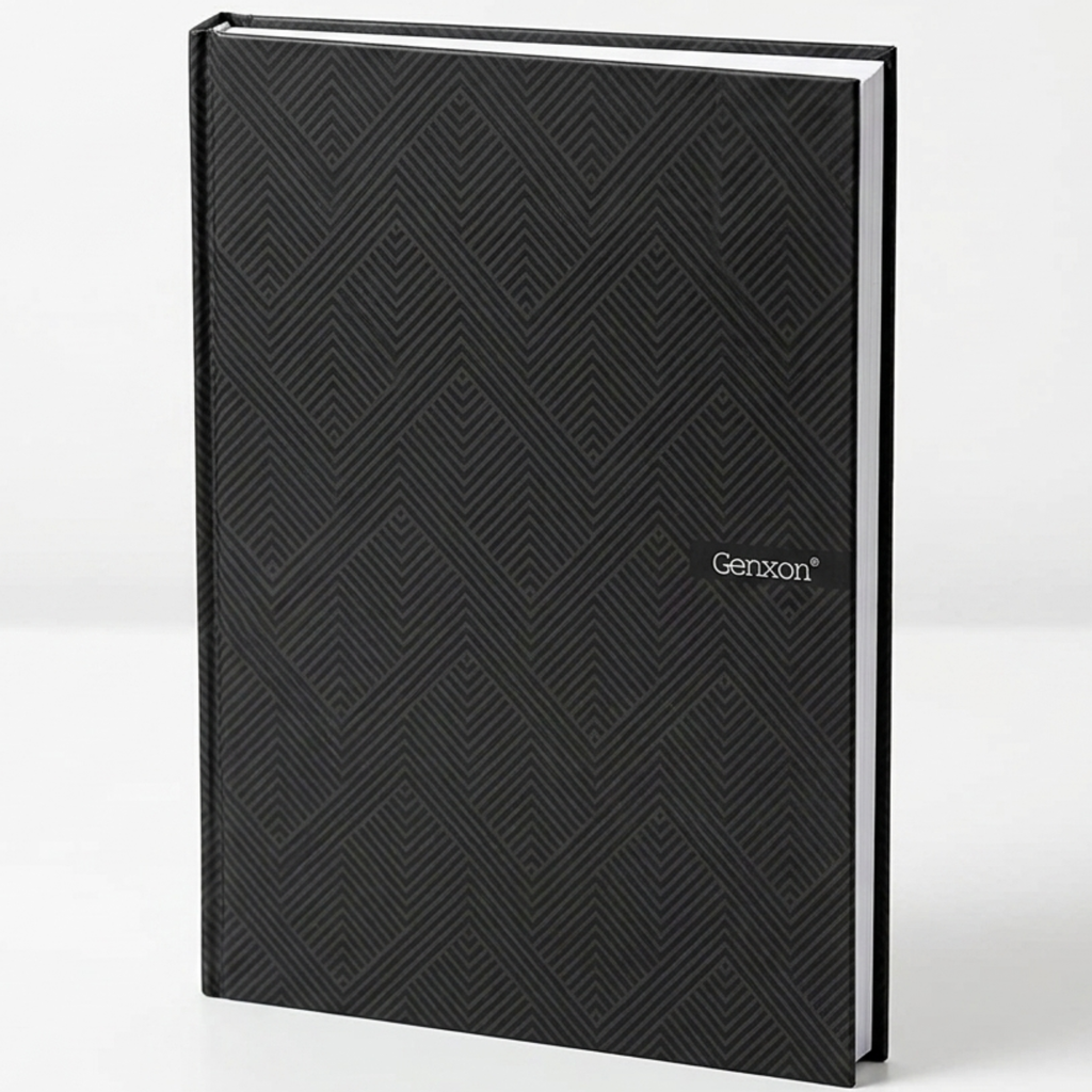 A4 Hardback Notebook 160 Pages 100gsm Lined Ruled with Margin Red Black Blue