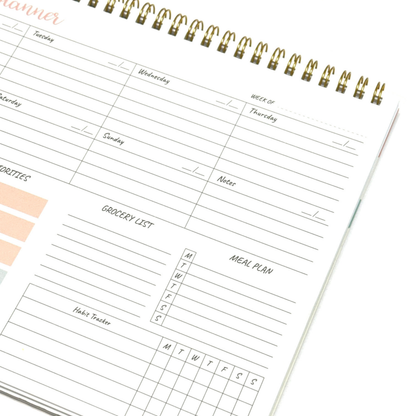 Weekly Desk Planner | Dual-Colour Pink & Blue | 52 Tear-Off Sheets