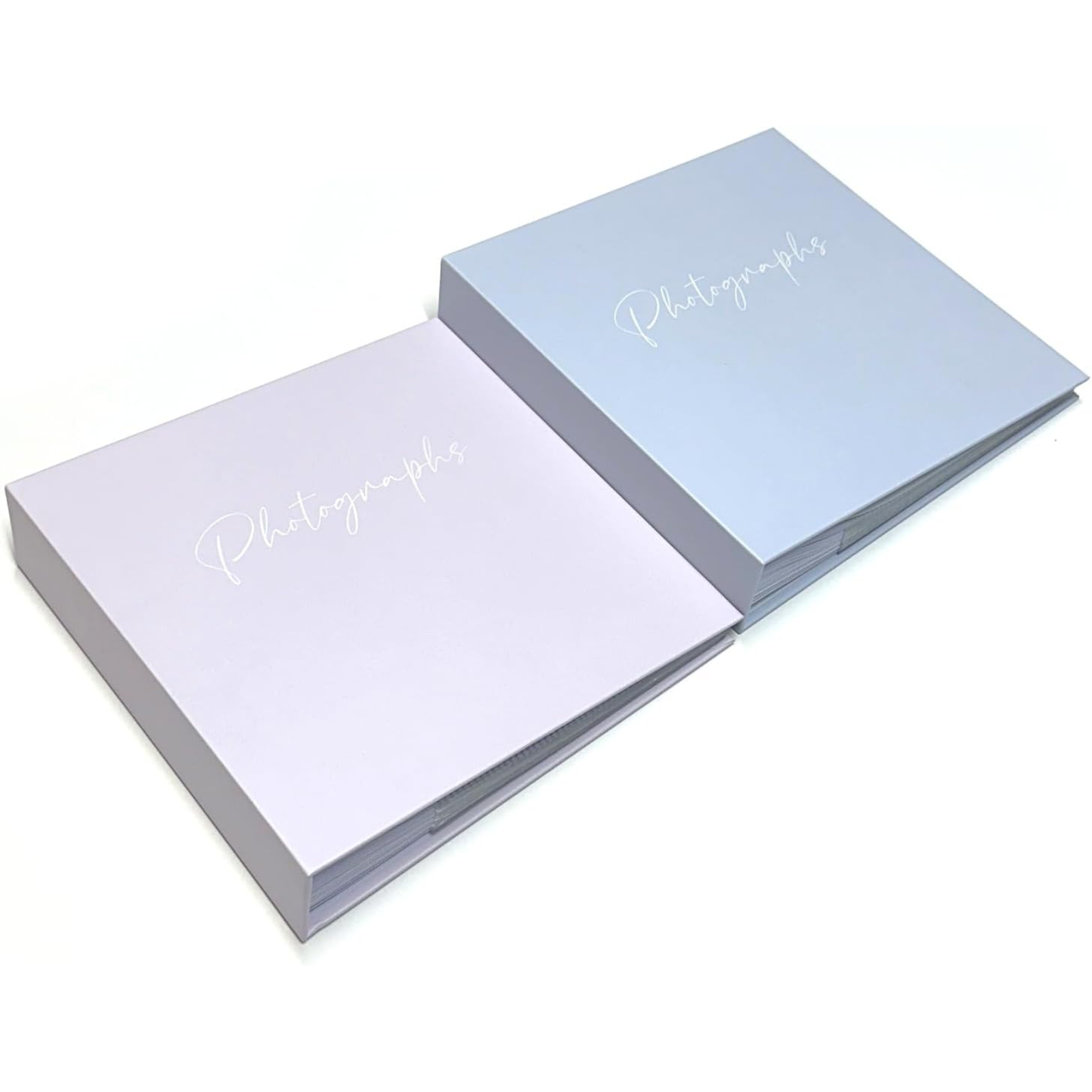 Pastel Hardback Photo Album – 200 Slip-In Photos | Blue & Lilac | 22x22cm