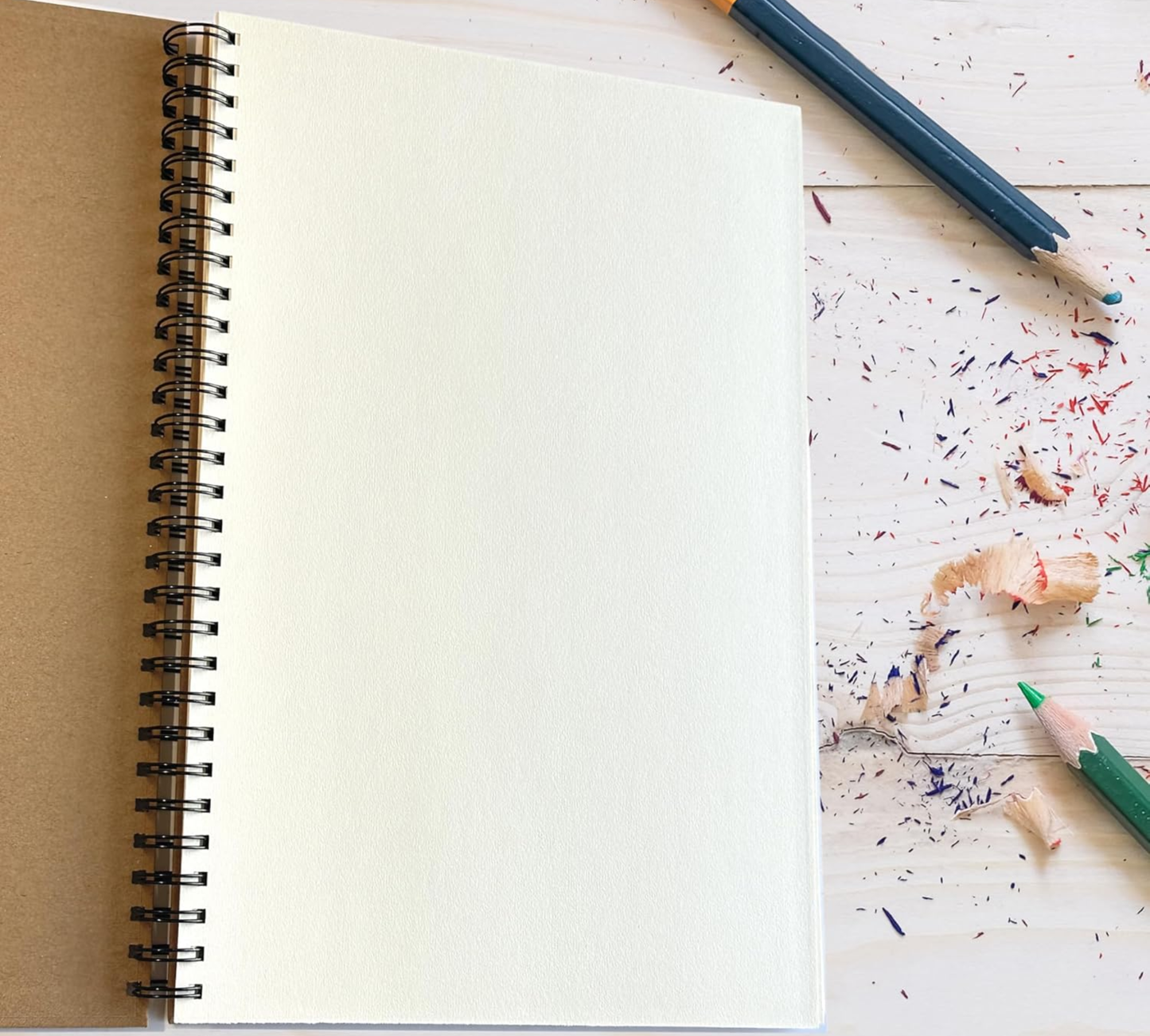 Spiral Hardback Kraft Sketchbook | A3 A4 A5 | 60 Sheets 160gsm | Art Journal for Adults & Children