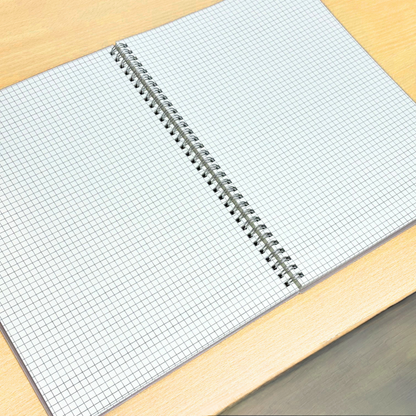 Maths Notebook – 5mm Squared Graph Paper Exercise Book | 160 Pages | A4 & A5 | Wirebound | 80gsm