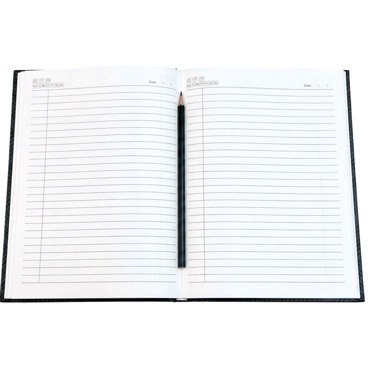 A4 Hardback Notebook 160 Pages 100gsm Lined Ruled with Margin Red Black Blue