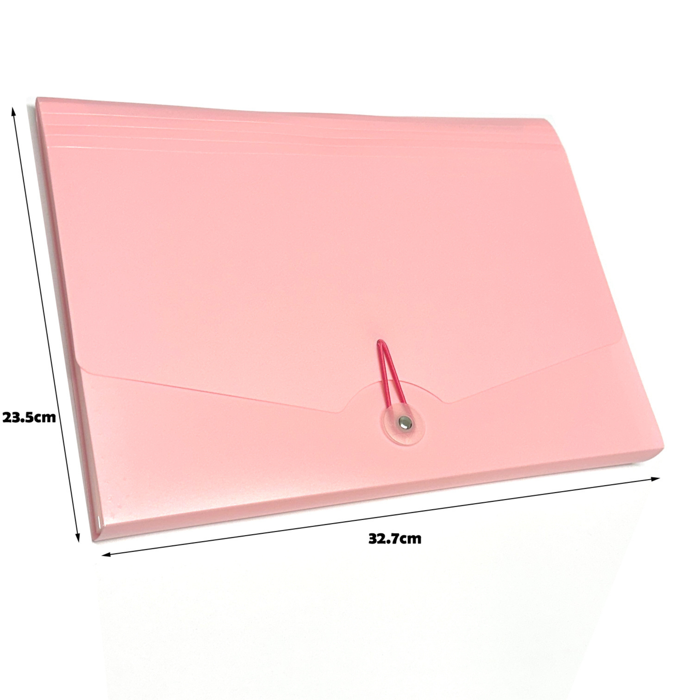 Expanding File Folder A4 – 12 Pocket Document Organiser with Index Labels | Pastel Pink, Blue & Green