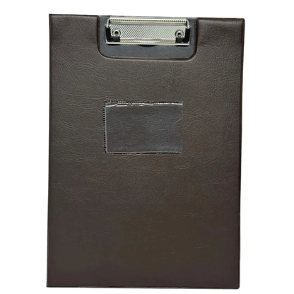 A4 Clipboard Folder | Leatherette Fold-Over Document Holder | Metal Clip & Inner Pocket | 4 Colours