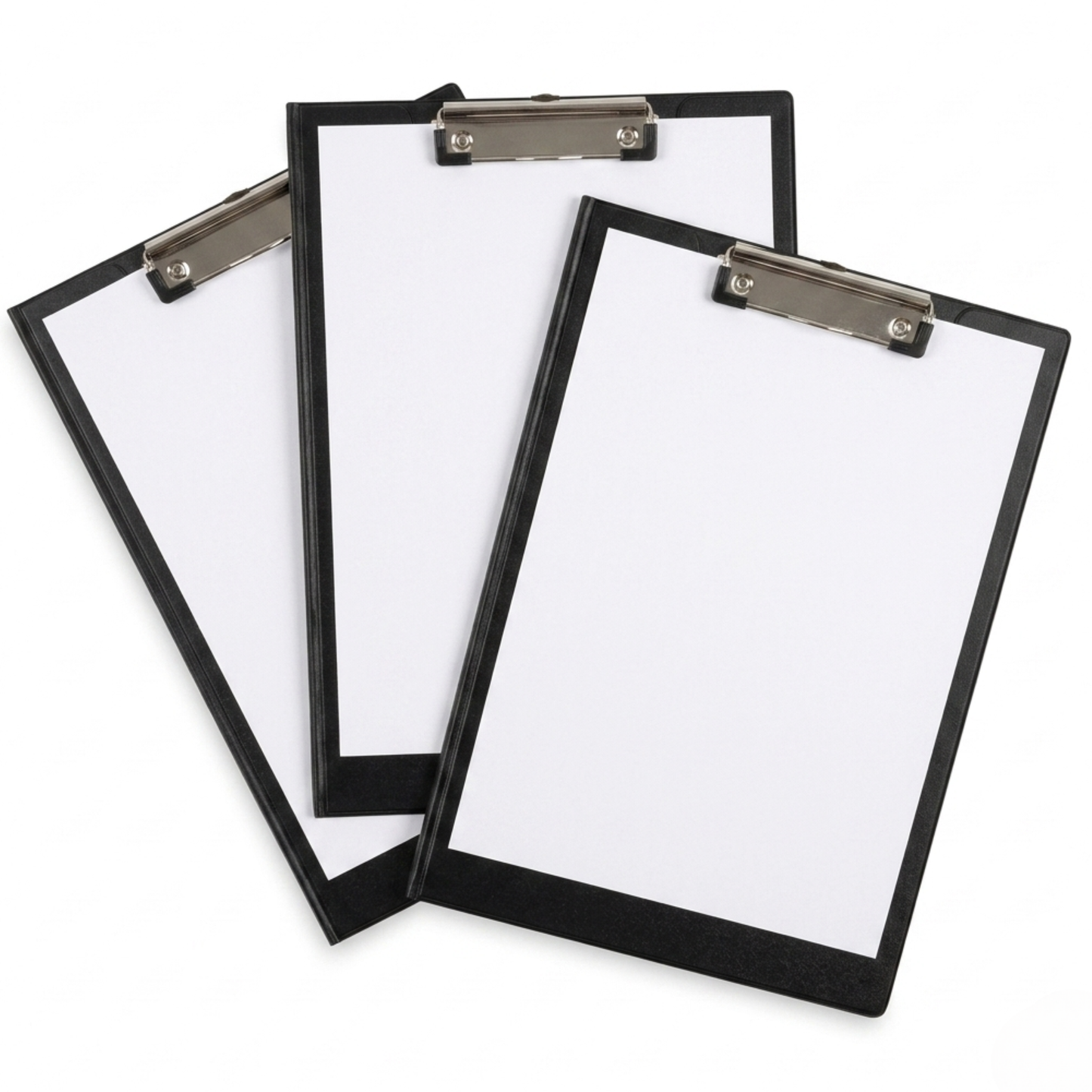 A4 Fold-Over Clipboard | Black | Low-Profile Metal Clip & Inner Pocket