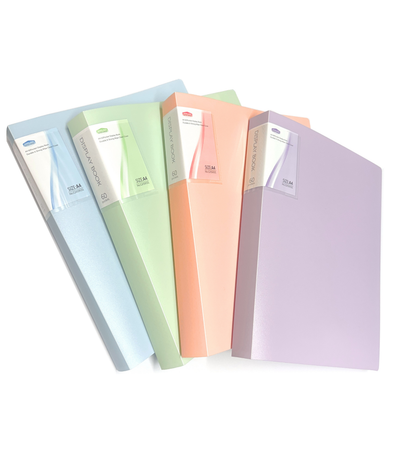 A4 Display Book Presentation Folder | 10 20 30 40 60 Pockets | Pastel Portfolio File