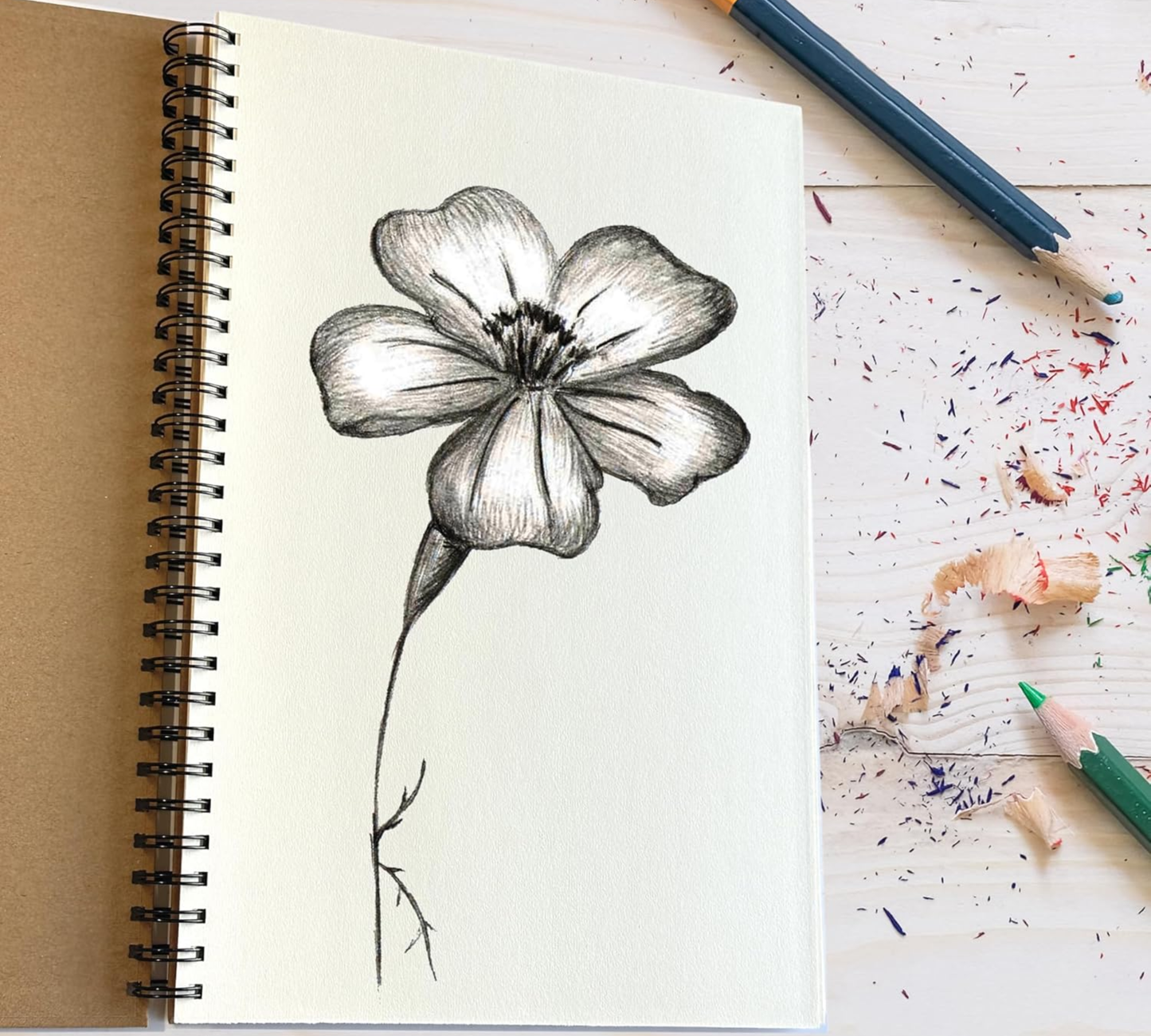 Spiral Hardback Kraft Sketchbook | A3 A4 A5 | 60 Sheets 160gsm | Art Journal for Adults & Children