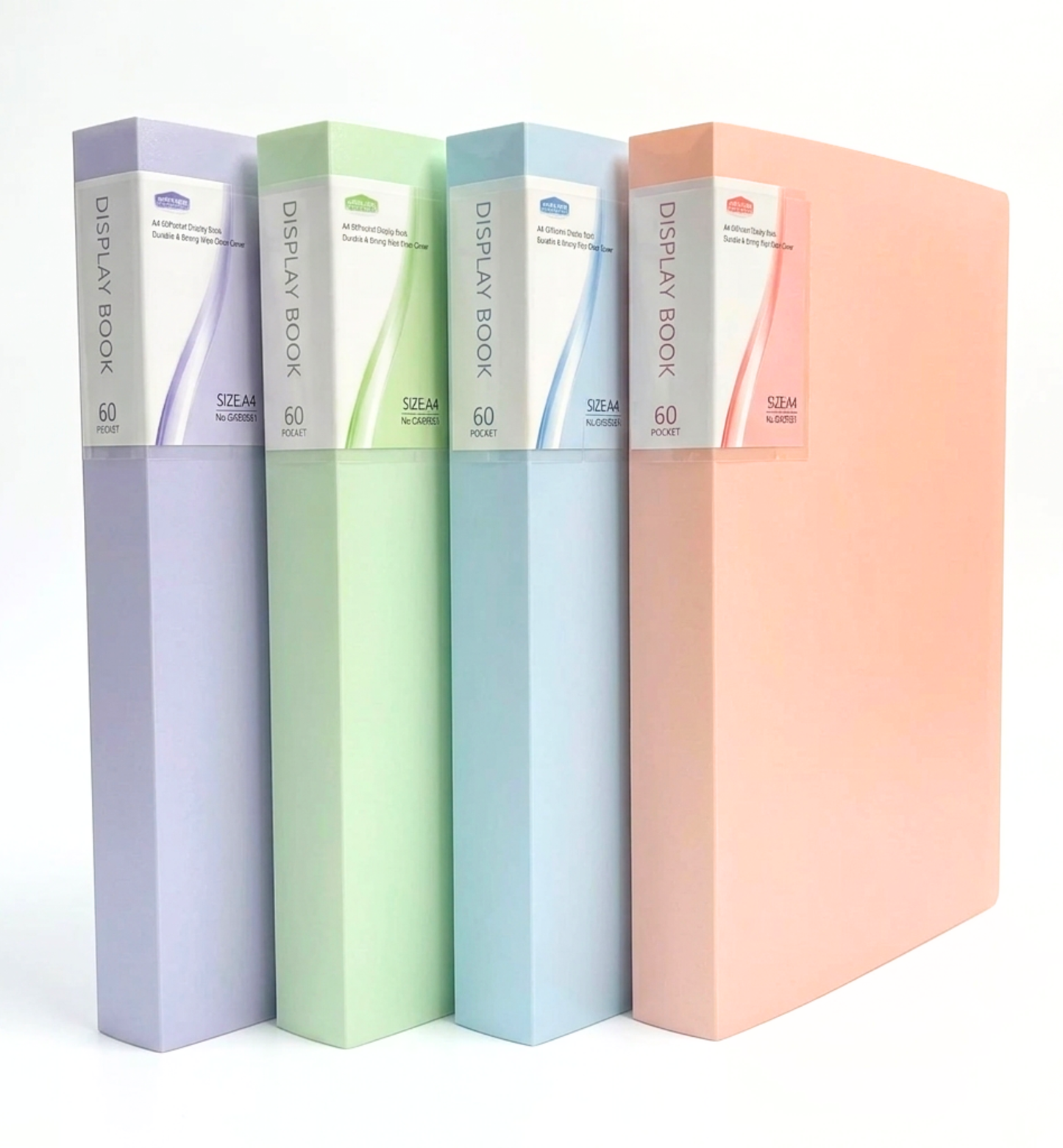 A4 Display Book Presentation Folder | 10 20 30 40 60 Pockets | Pastel Portfolio File