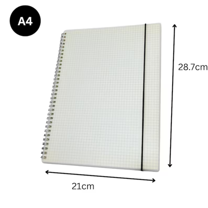 Maths Notebook – 5mm Squared Graph Paper Exercise Book | 160 Pages | A4 & A5 | Wirebound | 80gsm