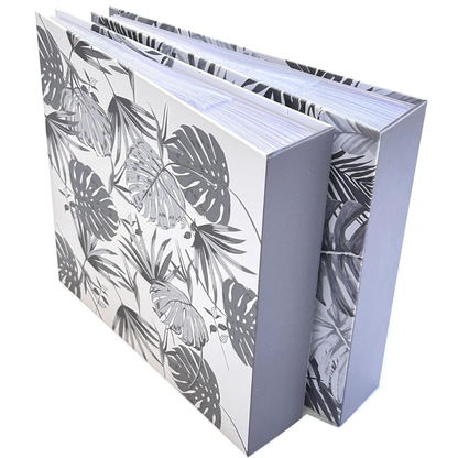 Album with leaf pattern on a white background
