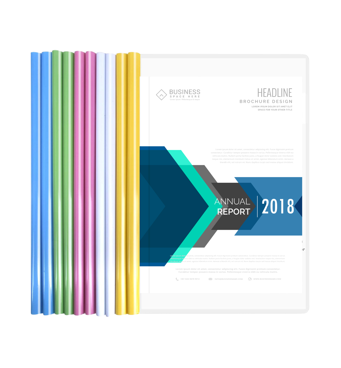 A4 Sliding Bar Report Covers – Pack of 10 Assorted Pastel Colours