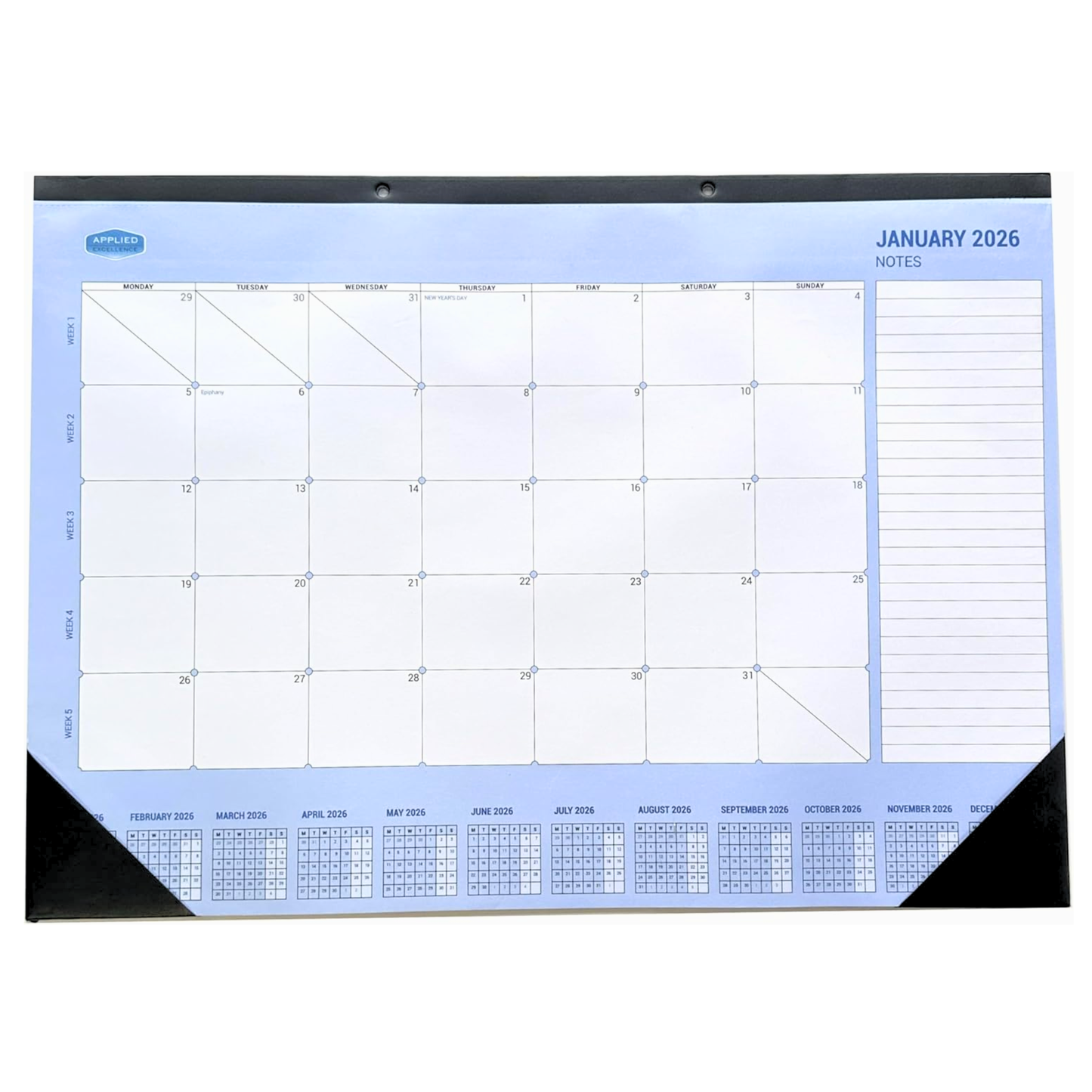 JAN 2026  DE 2026 LARGE A2 SIZE DESK CALENDAR WALL PLANNER