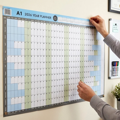 2026 Full Year Wall Planner | A1 & A2 | Jan–Dec Calendar