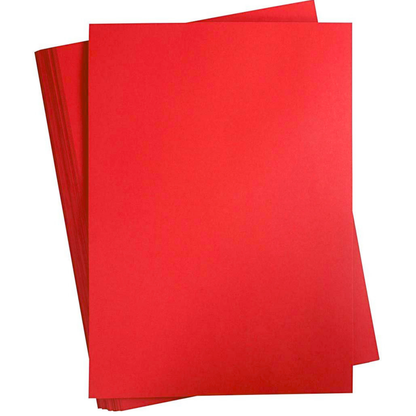 A2 Red Card 180gsm | Thick Craft Cardstock | Pack of 10 Sheets
