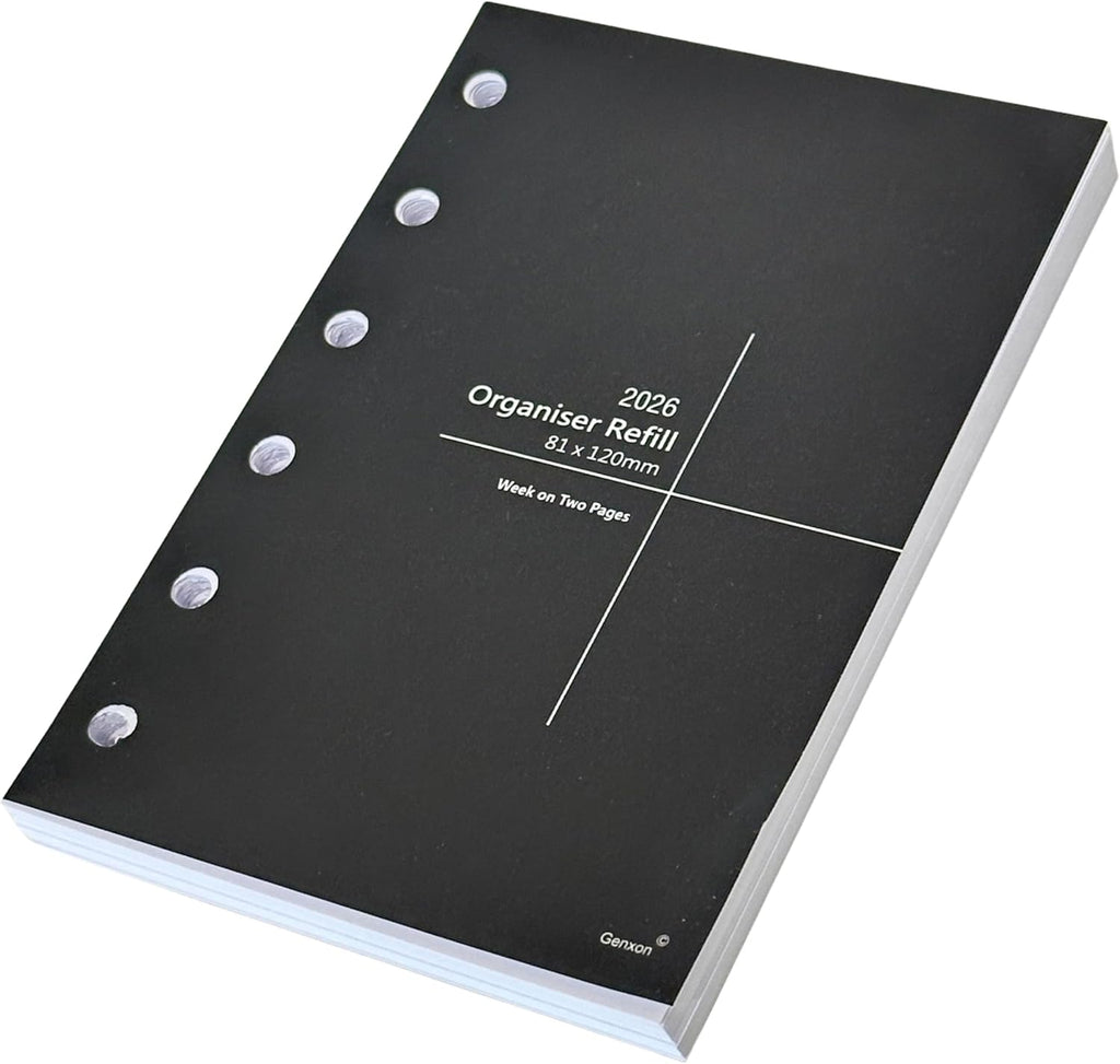 2026 Diary Refill – Filofax Pocket Compatible, Week to View, UK Holidays