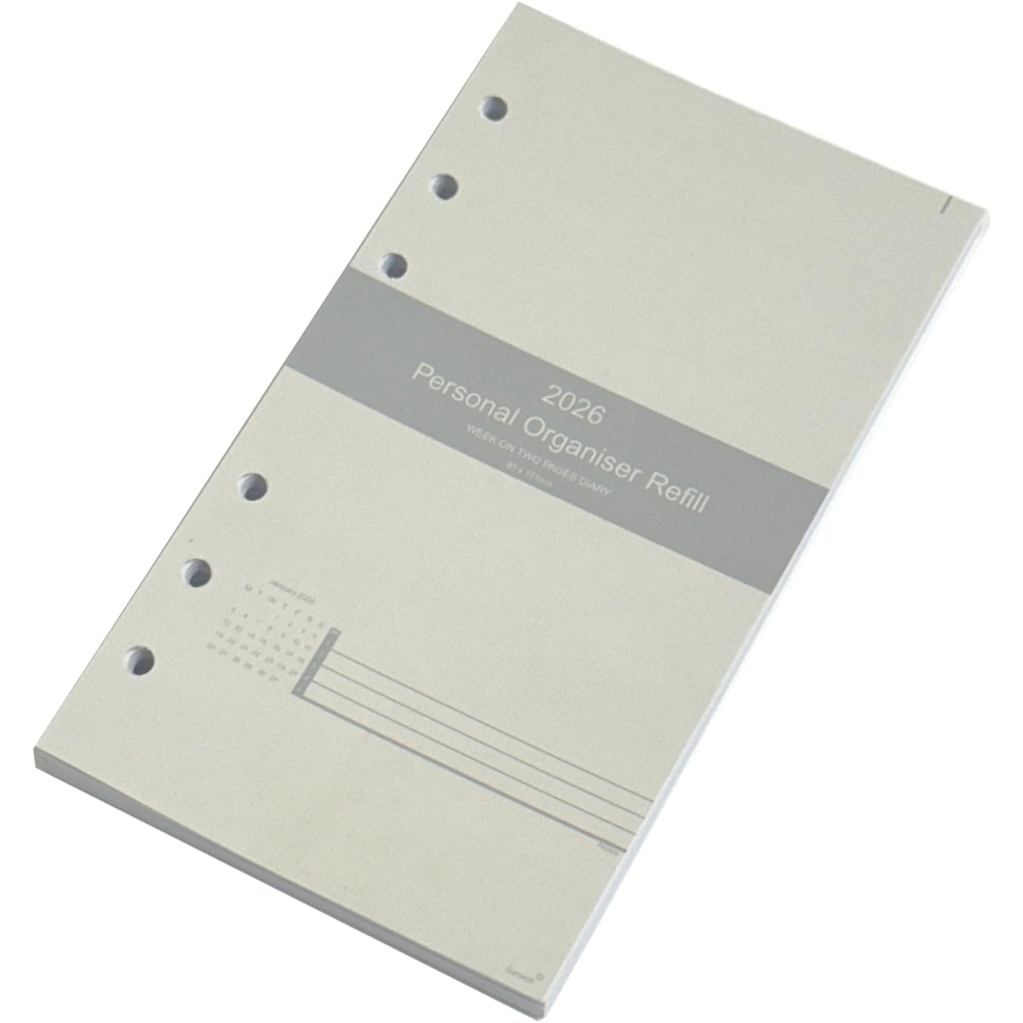 2026 Personal Diary Refill – Week on Two Pages, Filofax Compatible