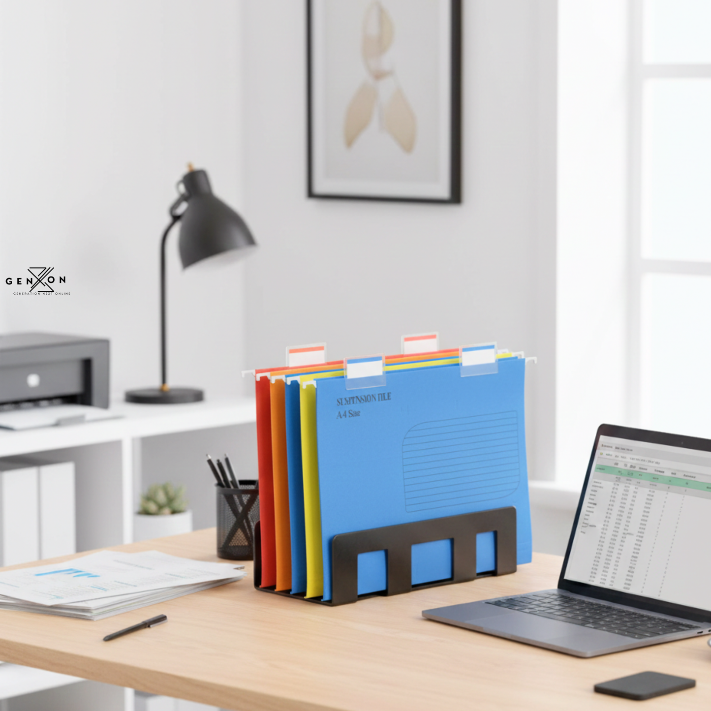 A4 Suspension Files with Labels & Clear Holders – Mixed Colours - 10/20/30 Pack