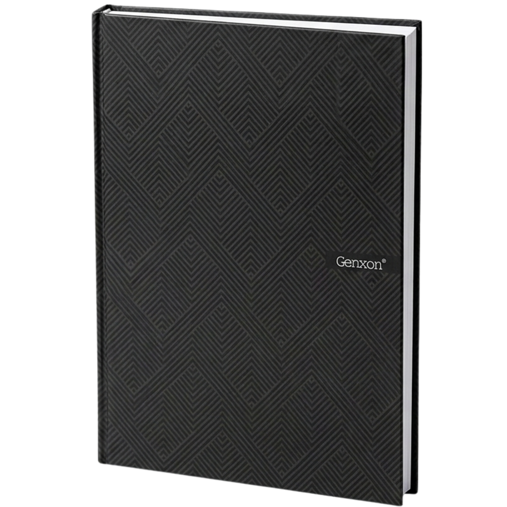 A4 Hardback Notebook 160 Pages 100gsm Lined Ruled with Margin Red Black Blue