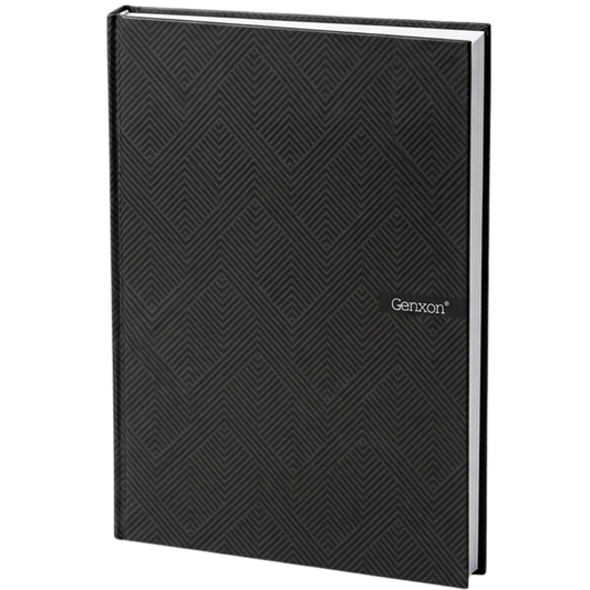 A4 Hardback Notebook 160 Pages 100gsm Lined Ruled with Margin Red Black Blue
