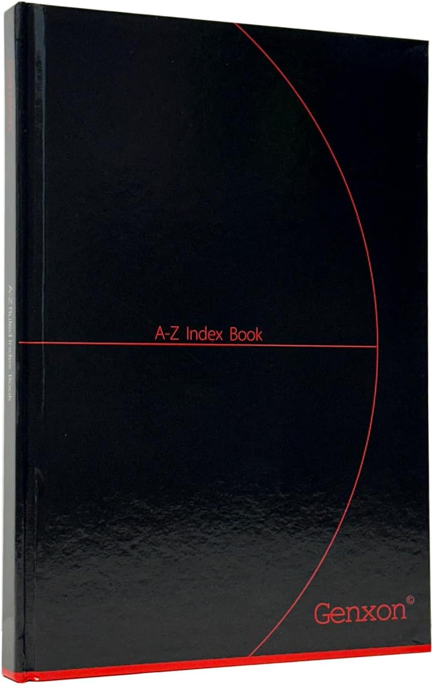 A5 Hard Cover A-Z Index Notebook with Tabbed Organiser
