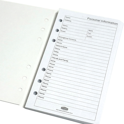 GenXon 2026 Personal Diary Refill | Week on Two Pages | Filofax Compatible | 95x171mm