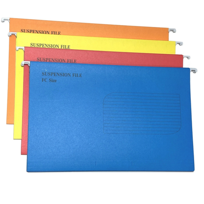 Foolscap Suspension Files with Tabs, 40cm Runners, Assorted Colours