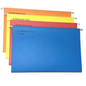Foolscap Suspension Files with Tabs, 40cm Runners, Assorted Colours