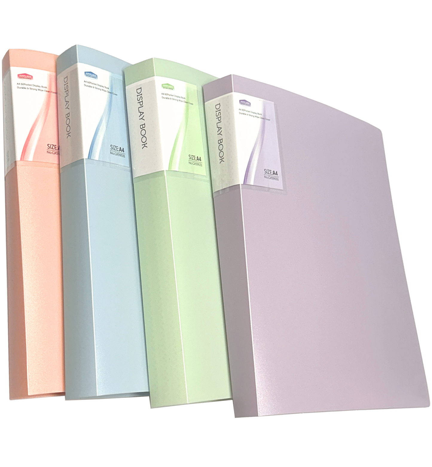 A4 Display Book Presentation Folder | 10 20 30 40 60 Pockets | Pastel Portfolio File