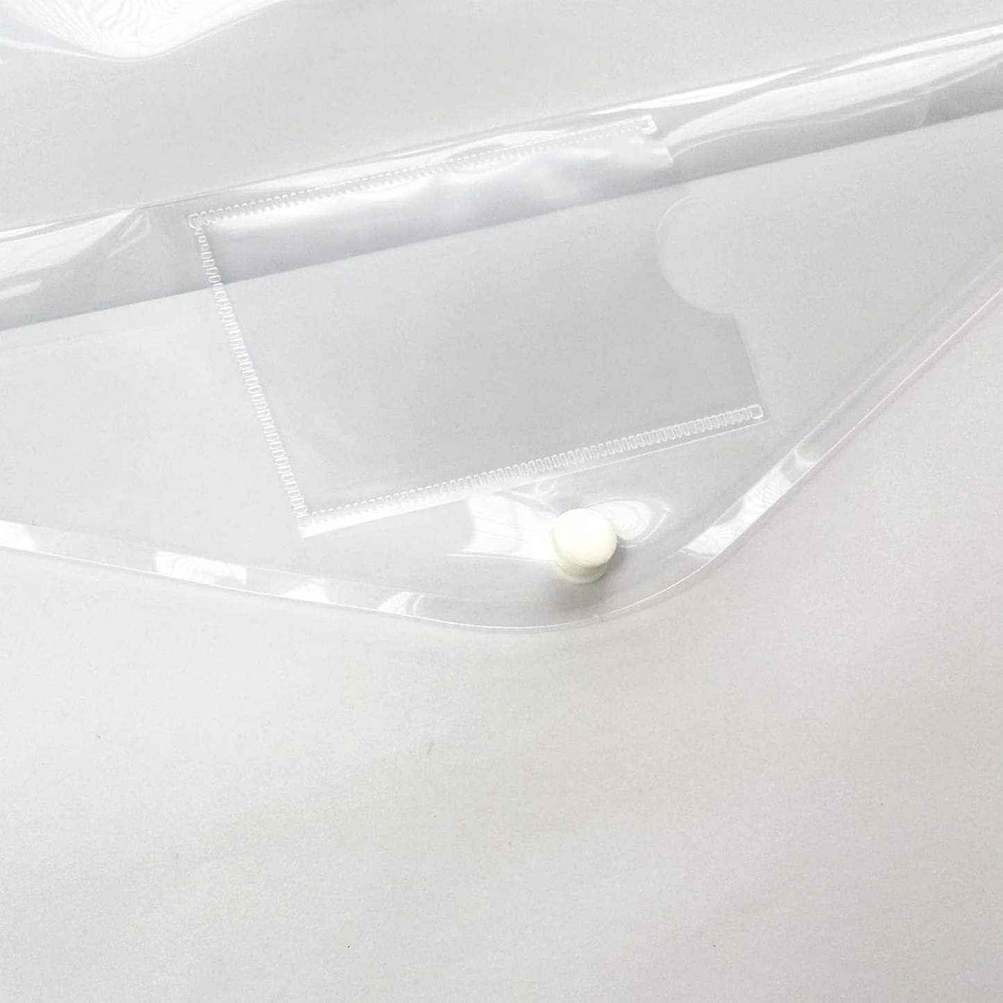 A4 Punched Button Wallets | Pack of 12 Clear Document Wallets with Card Pocket