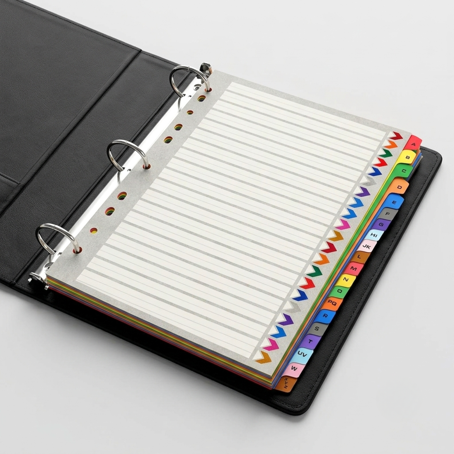 A4 A-Z Alphabetical File Dividers | 20 Part Colour-Coded Index Tabs | Ring Binder Organiser