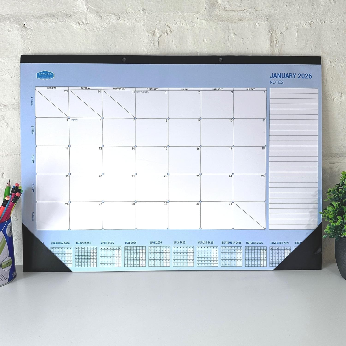 DESK CALENDAR WALL PLANNER FOR OFFICE SCHOOL HOME USE 2026 MONTHLY DESK PAD

