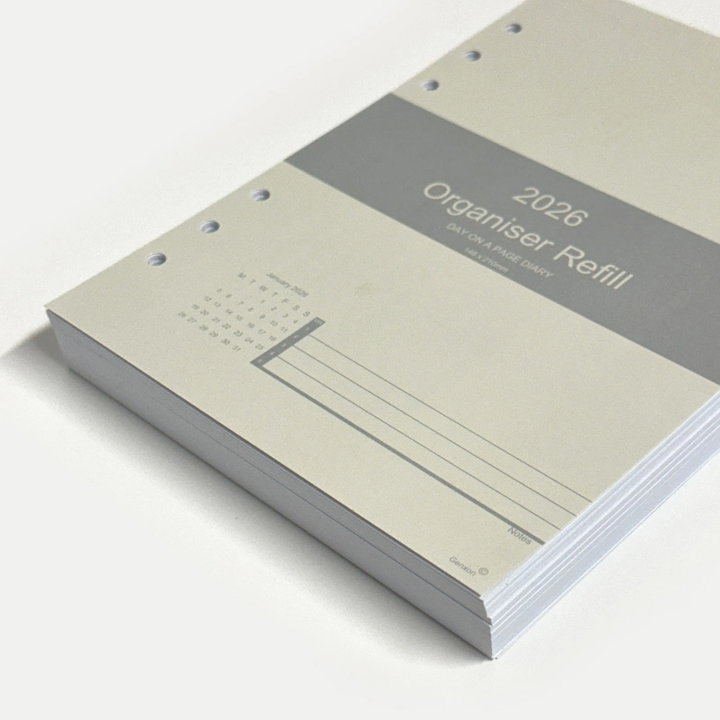 A5 Diary Refill 2026 – Day Per Page, Time Slots 8am–8pm | Filofax Compatible