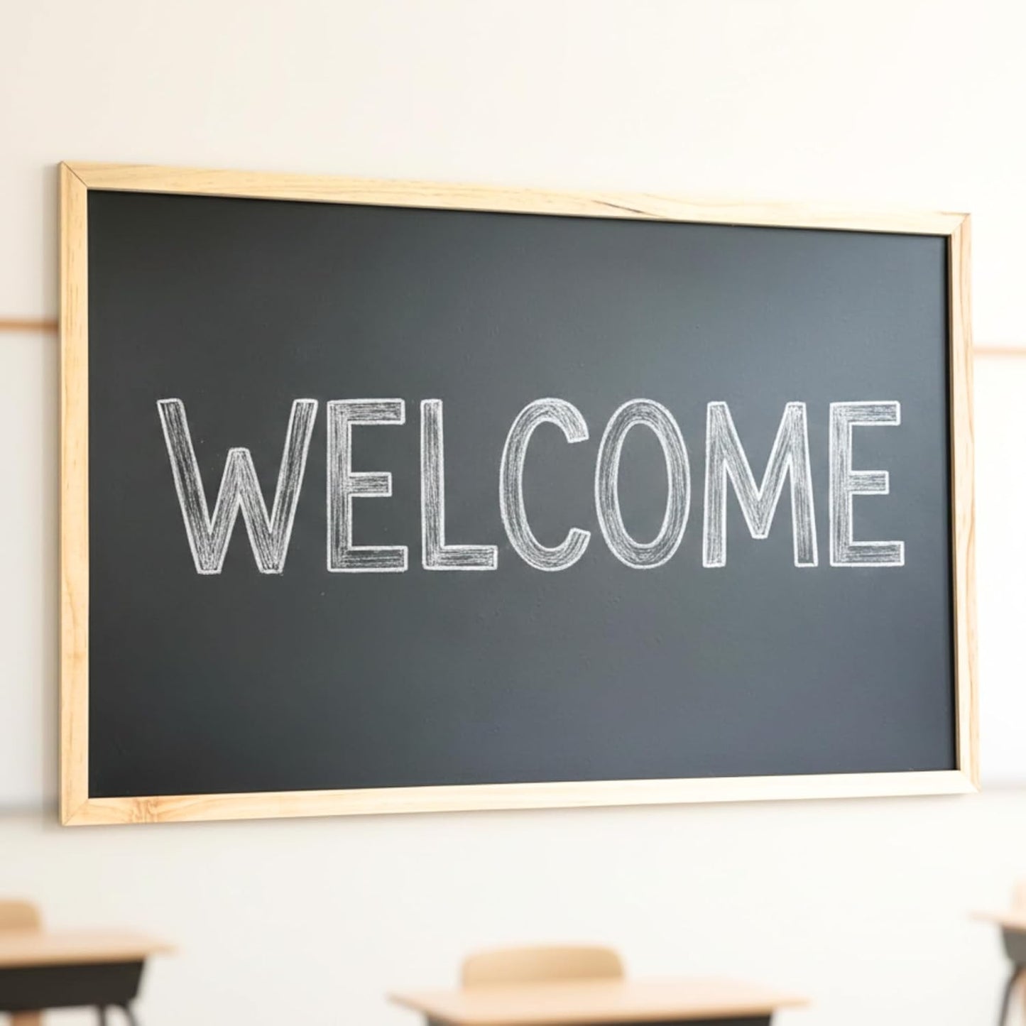 Genxon Wooden Framed Black Chalk Boards – 90x60cm, 60x40cm & 40x30cm for Home, Office & School