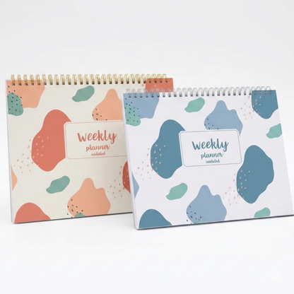 Weekly Desk Planner | Dual-Colour Pink & Blue | 52 Tear-Off Sheets