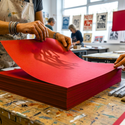 A2 Red Card 180gsm | Thick Craft Cardstock | Pack of 10 Sheets