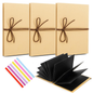 Scrapbook Photo Album | Foldable | Black Inner Sheets | Photo Corner Sheets | S/M/L