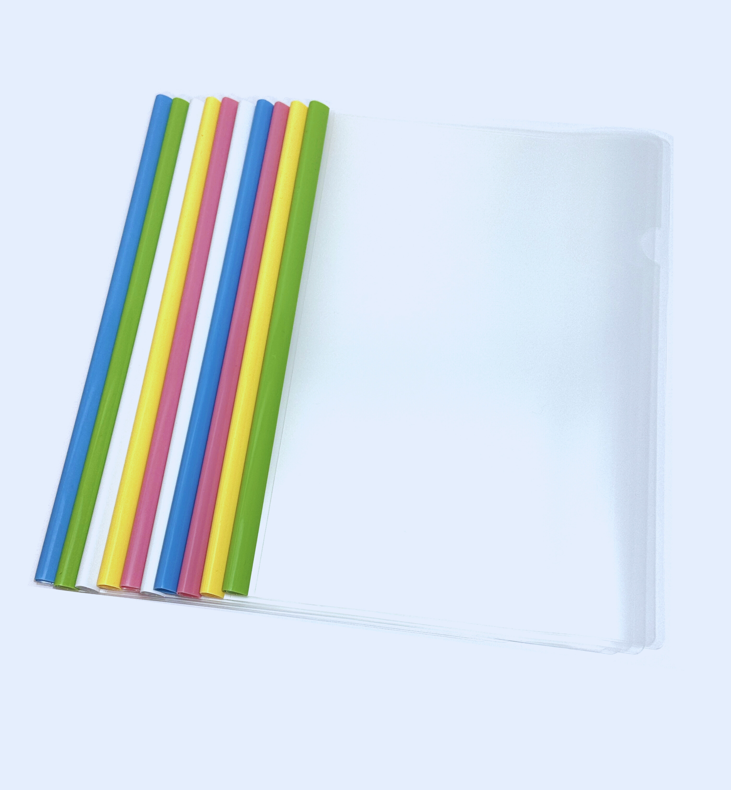 A4 Sliding Bar Report Covers – Pack of 10 Assorted Pastel Colours