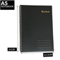 Spiral Notebook – 160 Lined Pages | 80gsm Wide Ruled | Black Wipeable Cover | A5 & B5