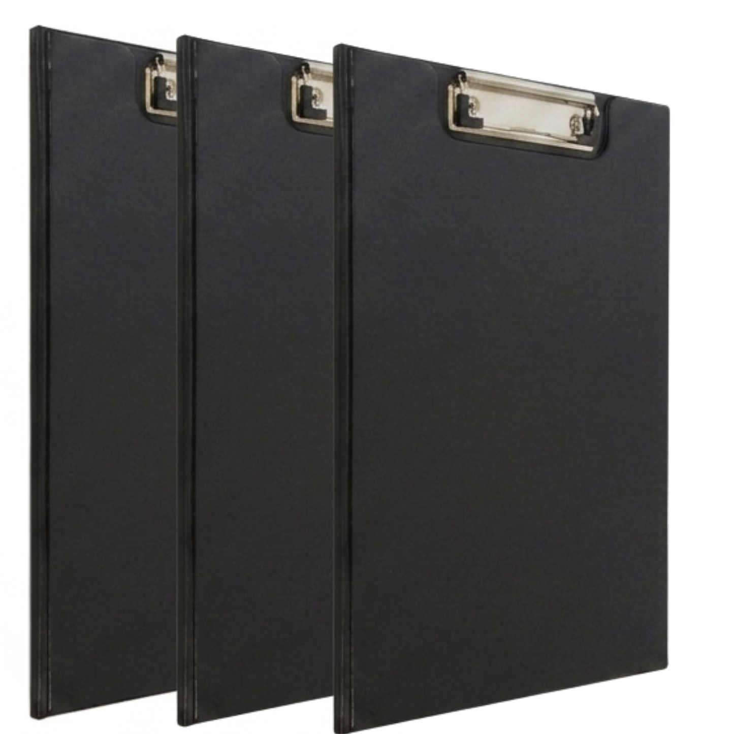 A4 Fold-Over Clipboard | Black | Low-Profile Metal Clip & Inner Pocket