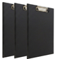A4 Fold-Over Clipboard | Black | Low-Profile Metal Clip & Inner Pocket