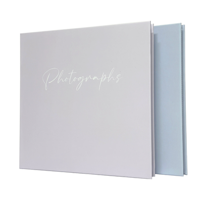Pastel Hardback Photo Album – 200 Slip-In Photos | Blue & Lilac | 22x22cm