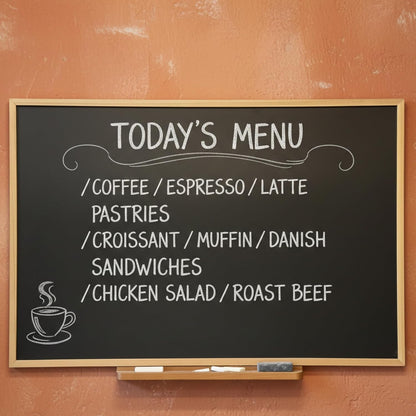 Genxon Wooden Framed Black Chalk Boards – 90x60cm, 60x40cm & 40x30cm for Home, Office & School