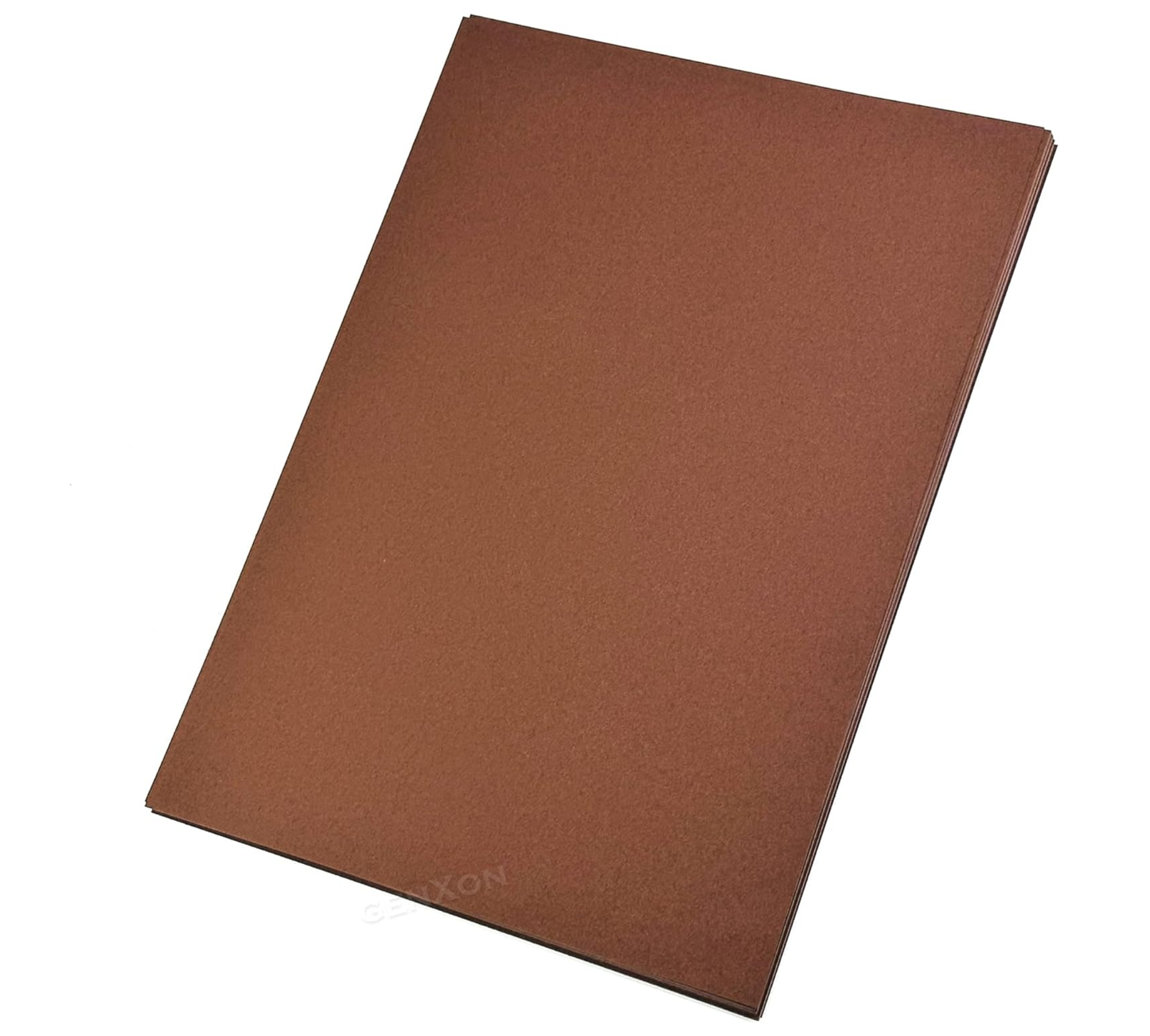 Brown craft card sheets on a white background