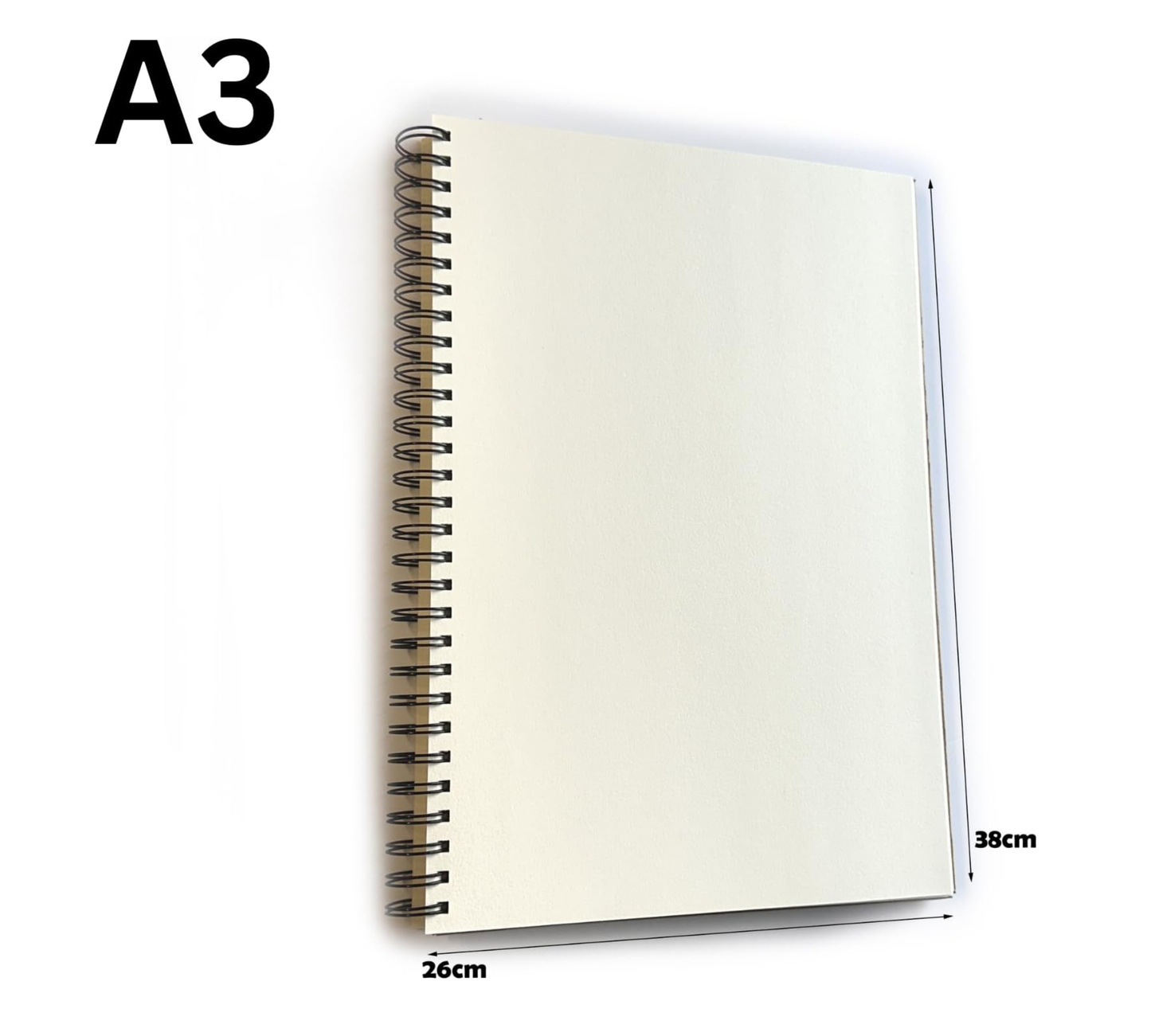 Spiral Hardback Kraft Sketchbook | A3 A4 A5 | 60 Sheets 160gsm | Art Journal for Adults & Children