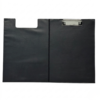 A4 Clipboard Folder | Leatherette Fold-Over Document Holder | Metal Clip & Inner Pocket | 4 Colours