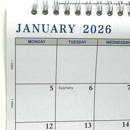 2026 Easy Glance Calendar | Month to View | Notes | Wall & Desktop Planner