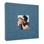 Large Photo Album 6x4 200 Pockets – Slip-In Memo Photo Book | Linen Hardcover, Personalised Cover Window | Family, Wedding & Holiday Memories (Black, Blue, Grey)