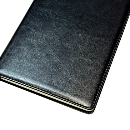 A5 Lined Notebook | Hardback Ruled Notepad | Premium Leatherette Cover | 194 Pages | Journal & Notes Book