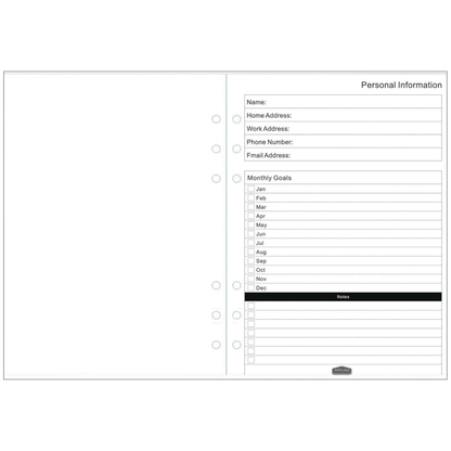 A5 Diary Refill 2026 – Day Per Page, Time Slots 8am–8pm | Filofax Compatible